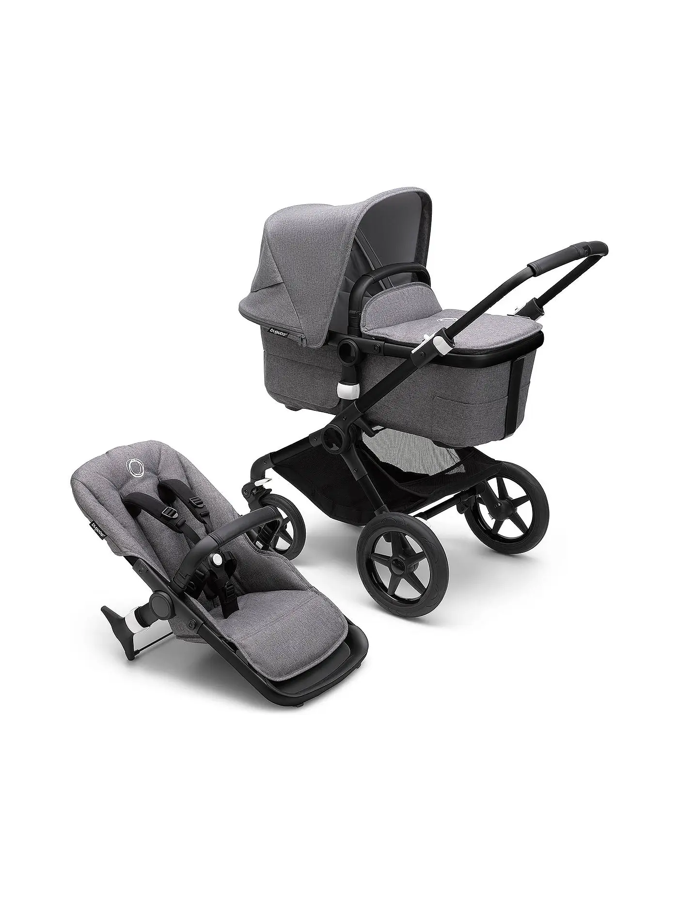 BUGABOO | Kombikinderwagen Fox3 Komplett Set Graphit / Blau | grau